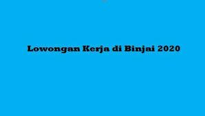 Penerimaan cpns & pppk di lingkungan pemerintah kota binjai tahun anggaran 2021. Lowongan Kerja Di Binjai November 2020 Terbaru Hari Ini