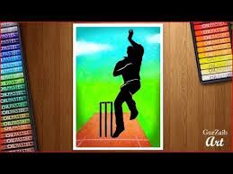 How To Draw Cricket Bowler Bowling The Ball Oil Pastels Drawing Tutorial Easy Step By Step Youtube Oil Pastel Oil Pastel Art Oil Pastel Drawings