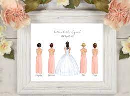 Earning the title of moh is no easy feat—and neither is finding the perfect present whether she's just announced her engagement or the wedding is days away, you might be looking for a maid of honor gift to give the bride as an extra. Bridesquad Photo Fram Wedding Keep Sake Bridesmaid Gift Etsy Wedding Gift Cards Personalized Wedding Gifts Wedding Frames