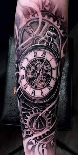 Trendy Tattoo For Men On Arm Family Words Ideas Clock Tattoo Sleeve Arm Tattoos For Guys Pocket Watch Tattoos