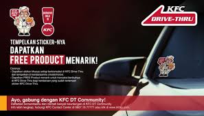 Tempelkan stiker vip drive thru di kendaraanmu sekarang dan dapatkan coke float gratis setiap transaksi min rp 60.000! Drive Thru Kfc Indonesia