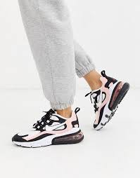 Nike Pink And Black Air Max 270 React Sneakerswhite Nike Air Max In 2020 Cute Nike Shoes Nike Air Max Nike Shoes Outfits
