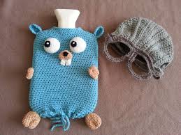 Free crochet bag of colors pattern: Crocheting Knitting Adorable Animal Pajama Bags Water Bottle Covers Crochet Pattern Instructions Crafts Leyendas Gob Pe