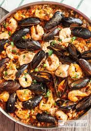 Easy Seafood Paella Chew Out Loud Recipe Easy Seafood Paella Recipe Seafood Easy Paella