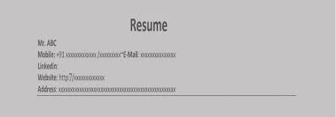 Resume Format For It Professionals Download Online