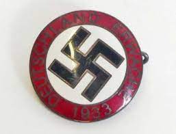 A more accurate guess would be in 1970. German Nazi Deutschland Erwache Political Enameled Party Badge