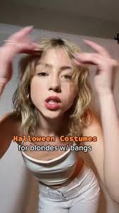 Here’s a draft from last October! 🎃👻 #halloween #costume #blonde #bangs