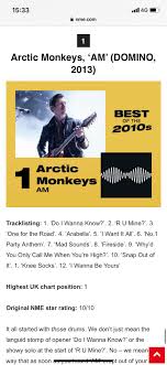 Instead, this is vibrant, moody music that showcases a band growing ever stronger with each risk and dare they take. Am Got Nme Album Of The Decade Arcticmonkeys