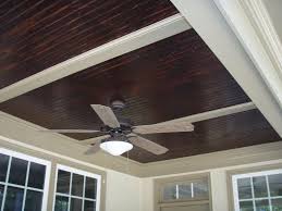 Dark Walnut Stain High Gloss Beadboard Ceiling Porch Ceiling Best Ceiling Paint