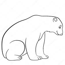 Disegni Da Colorare Simpatico Orso Polare Sorrisi Vettoriali