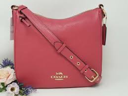 🌟🌷Coach Ellie Crossbody Bag Pink Strawberry Haze Leather **AUTHENTIC** |  eBay