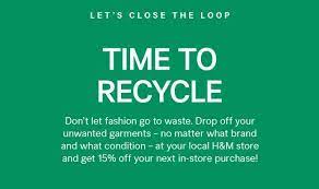 H M Coupon 15 Off Coupon Recycle Program Coupons H M Promo Codes
