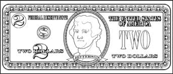 Help your child begin to recognize the dollar and its value with this dollar coloring page. Children Can Use These Printable 2 Bills As Coloring Pages While Learning About The Value Of Currency Free To Download And Prin Dollar Bill Bills Two Dollars