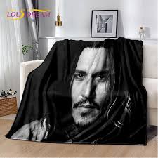 3D Printing Johnny Depp Series Soft Plush Blanket,Flannel Blanket Throw  Blanket for Living Room Bedroom Bed Sofa Picnic Cover