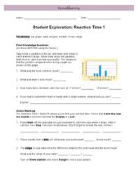 Observe a chemical reaction with and without a catalyst. Reaction Rates Lesson Plans Worksheets Lesson Planet