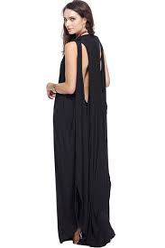 Romwe Black Goddess Maxi Dress Goddess Maxi Dress Maxi Dress Fashion
