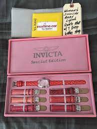Women S Invicta Baby Lupah 7 Piece Leather Strap Set Texxtime