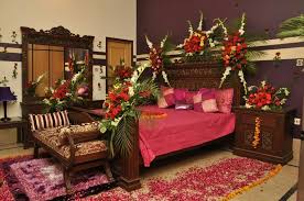 Pin By Dacan Fancy Flower On Wedding Shadi Bed Sej Masehri Flower Decoration Service In Karachi Romantic Bedroom Design Bridal Room Decor Bedroom Design