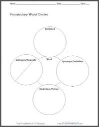 Vocabulary Word Circles Worksheet 2 Free To Print Vocabulary Words Graphic Organizers Vocabulary