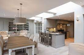 Pin By Miranda Connikie On Kitchen Modern Country Open Plan Kitchen Dining Kitchen Dining Living Living Room Kitchen
