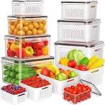 Amazon.com: 8-Pack Fruit Storage Containers for Fridge ...