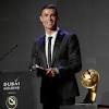Georgina rodriguez accompanied cristiano ronaldo in dubai global soccer cermony last night. 1