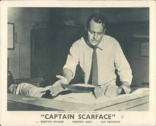 CAPTAIN SCARFACE BARTON MCLANE VIRGINIA GREY LOBBY CARD