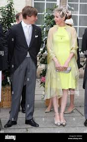 Prince Louis of Luxembourg (L) and his wife Tessy Antony (R) chat during  the festivities of the National Day in Luxembourg, Luxembourg, 23 June  2009. Photo: Patrick van Katwijk Stock Photo