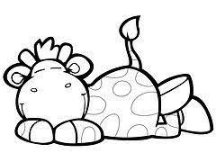 Nici Giraffe Kid Coloring Page Giraffe Digi Stamps