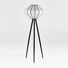 Black lacquer wood frame with removable rice paper shade, circa 1970s. Starling Paper Lantern Floor Lamp Shefinds