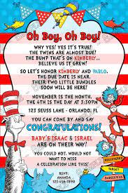 Boy Oh Boy Dr Seuss Baby Shower Invitation Dr Seuss Baby Shower Invitations Seuss Baby Shower Dr Seuss Baby Shower
