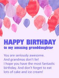 So, my wish to you is to achieve your dreams no matter what, because you truly deserve it. To My Dear Granddaughter Happy Birthday Wishes Card Birthday Greeting Cards By Davia