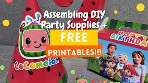 Maybe you would like to learn more about one of these? Diy Cocomelon Party Supplies Free Cocomelon Printables Souvenir Box Cupcake Topper Party Hat Youtube