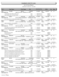 Jail Booking Report For February 18 2019 The Madison News Jail County Jail Madison County