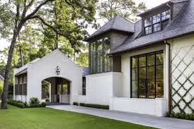 Free high resolution images brown and black brick house on hill, architecture, building, grass, hill, lake. Painted White Brick Exterior With Black Trim Is A Popular Trend In Houston