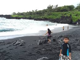 Maui's famous black sand beach, named honokalani and located in waianapanapa state park about three miles north of the town of hana, is more than just a in ancient hawaii, people would collect the larger pebbles to use for the flooring of their dwellings. Pa Iloa Beach At Wa Ianapanapa State Park In Hana Hawaii Kid Friendly Attractions Trekaroo