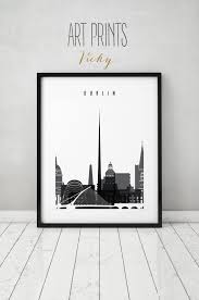 Black And White Skyline Art Dublin Art Print Black White Poster Minimalist Dublin Skyline Travel Wall Art Ireland Gift Travel Hom Wall Art Prints Poster Wall Art Poster Prints
