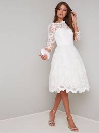 Chi Chi Flora Dress In 2020 Lace White Dress Flora Dress Tea Length Wedding Dress