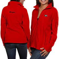 Columbia Georgia Bulldogs Ladies Logo Give Go Fleece Jacket Red Georgia Bulldogs Zip Jackets Jackets