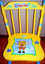 sale hand painted spongebob squarepants kids chair by wallworxxetc 27 00 spongebob whimsical painted furniture kids chairs