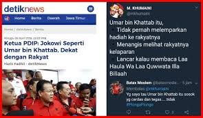 Ketua Pdip Jokowi Seperti Umar Bin Khattab Warganet Umar Tidak Plonga Plongo Portal Islam