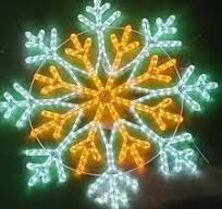 2D Motif Light Snowflake Smart Christmas Decorations