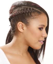 Maybe you would like to learn more about one of these? Long Straight Black Braided Half Up Hairstyle With Purple Highlights