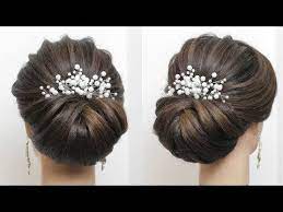 Youtube Bridal Hair Buns Bun Hairstyles For Long Hair Bun Hairstyles