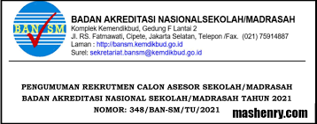 Panduan pengisian sispena iasp 2020 terbaru untuk sekolah/madrasah. Pengumuman Rekrutmen Calon Asesor Sekolah Madrasah Ban Sm Tahun 2021 Mashenry Com