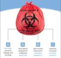 Trashanium Biohazard Waste Bags, 10-Gallon, 100 Count, Red, No Leak Bags,  Medical Grade, Safe Infectious Waste Disposal