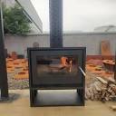 Freestanding Wood Burning Stove Central Heating Fireplace Rustic ...
