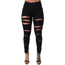 Womens High Waisted Skinny Jeans Butt Lift Distressed Denim Long Pants