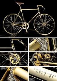 12 Extraordinary Gold Plated Stuff Golden Objects Fixie Fahrrad Luxus Fahrrad