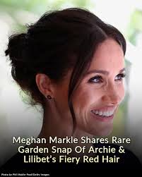 Meghan Markle shares rare garden snap of Archie & Lilibet's fiery red hair  as she embraces a more open family approach while launching her lifestyle  brand 😍 photos below 👇